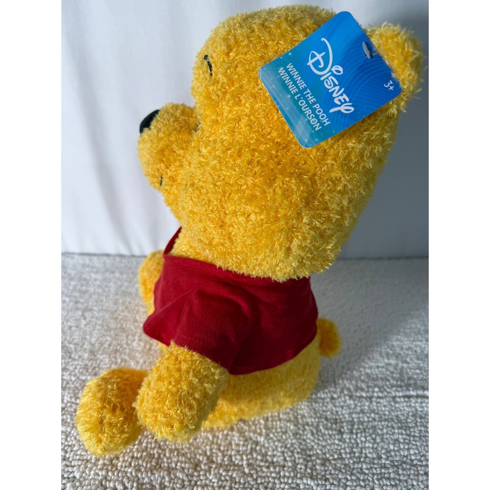 Disney Winnie the Pooh Weighted Plush Toy Red Shirt Stuffed Animal New with Tags - Picture 7 of 8